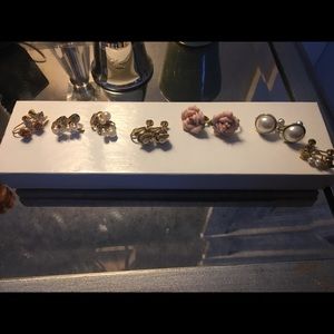 Lot of vintage clip earrings. 7 pairs.